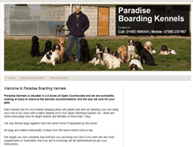 Tablet Screenshot of paradisekennels.co.uk